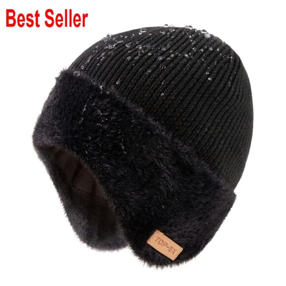 Other - Merino Wool Thermal Beanie Waterproof Fleece Lined Ear Flaps Classic